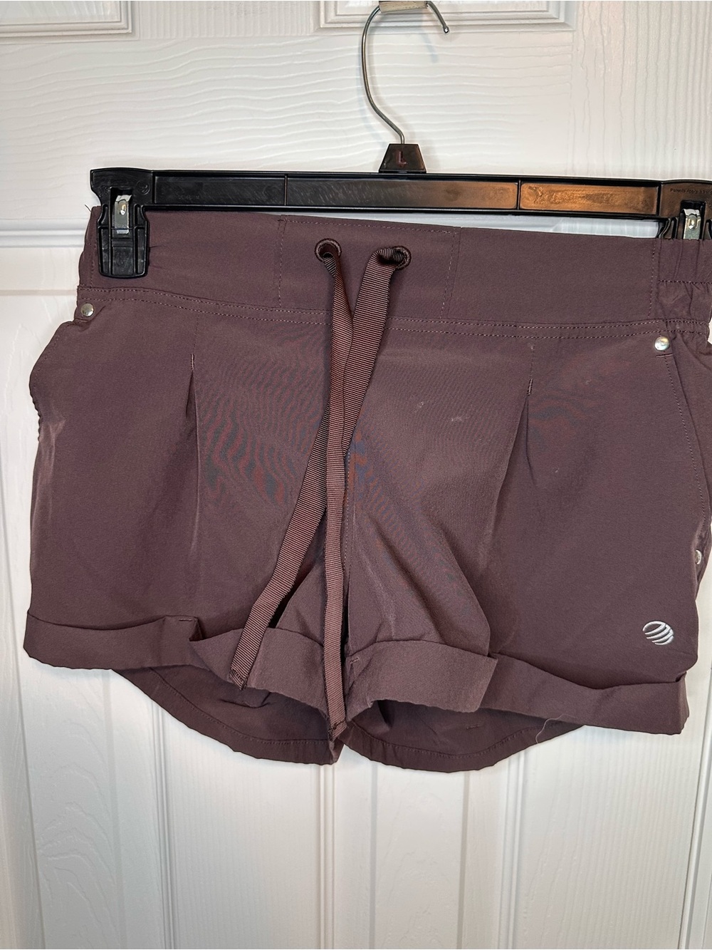 MPG Women's Plum Drawstring Athletic Shorts